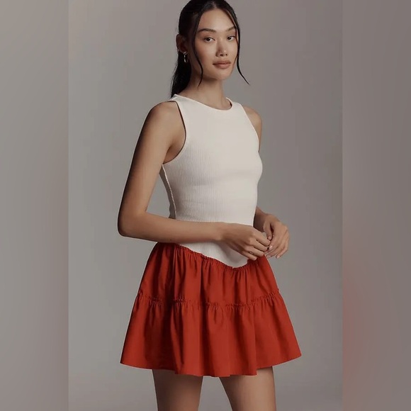 Daily Practice Dresses & Skirts - Anthropologie Daily Practice Rib Tank Drop-Waist Twofer Mini Dress